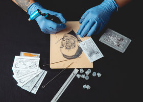 ZiMingLinTattooist品牌师道路名片设计cass绘制纹身怎么平面图图片