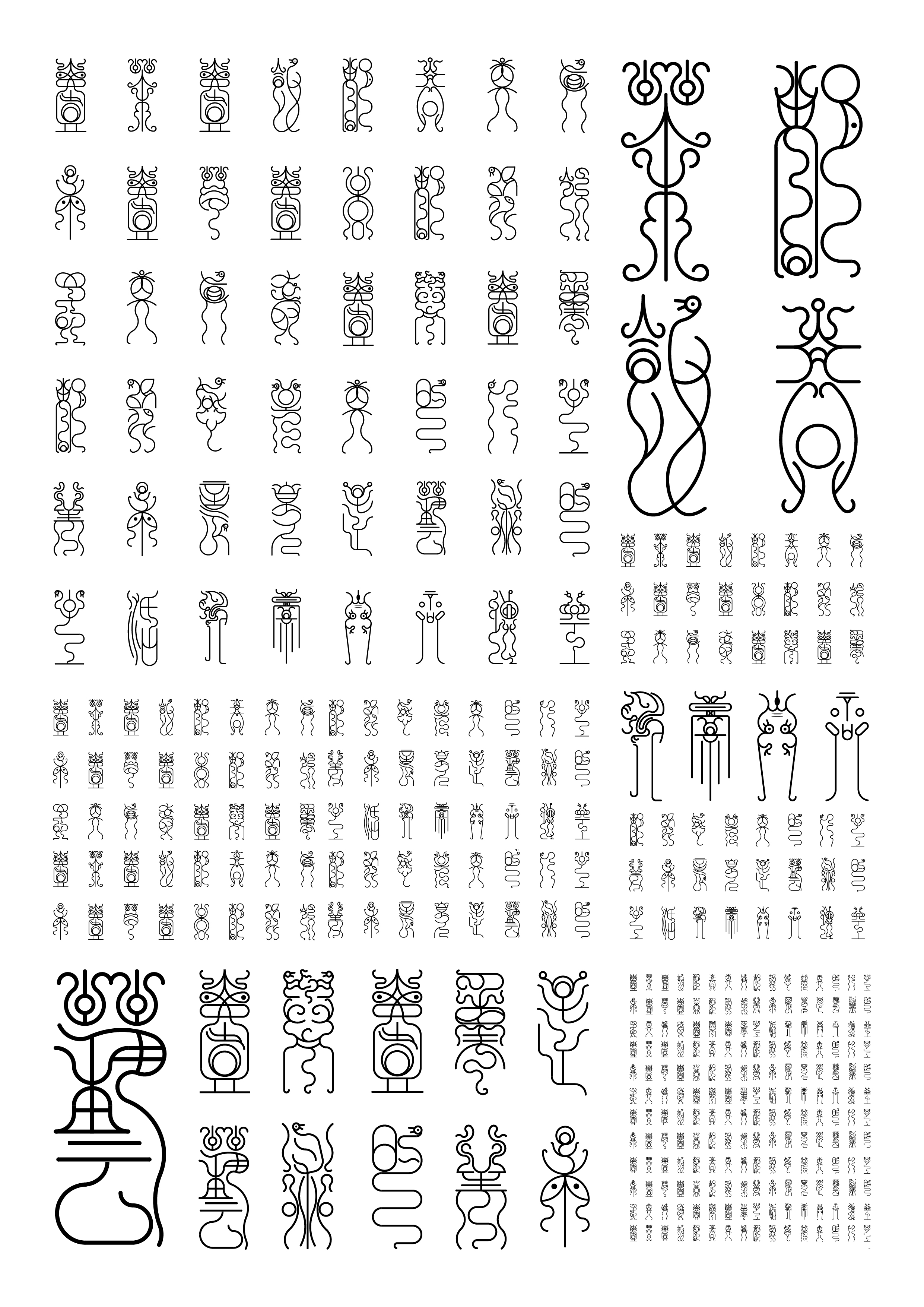 设计灵感来自古代艺术字鸟虫篆,在小篆体的基础上进行再设计,保留鸟虫