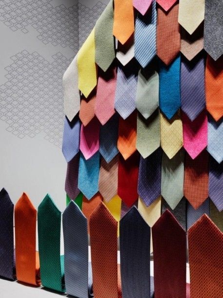 【Hermès】爱马仕的领带专卖陈列