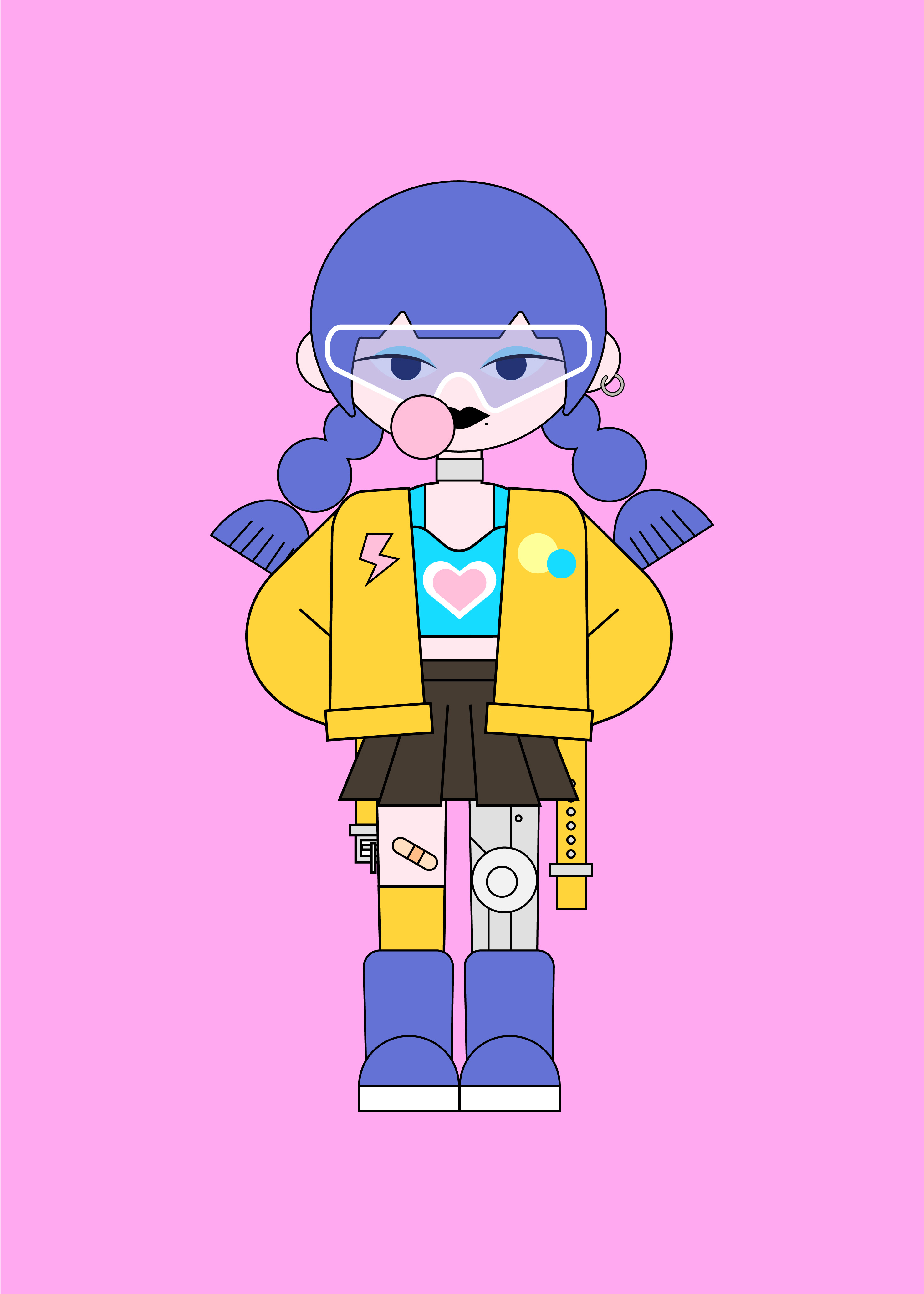 ip设计酷玩少女跨次元元宇宙潮酷