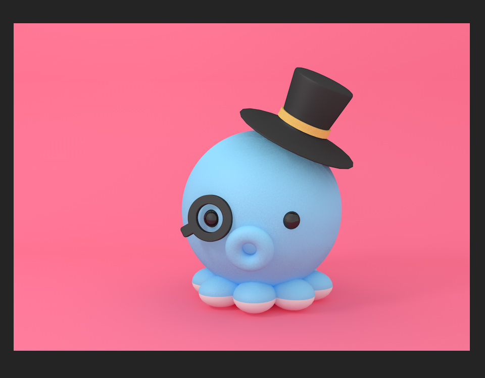 【c4d教程】3d小章鱼建模教程