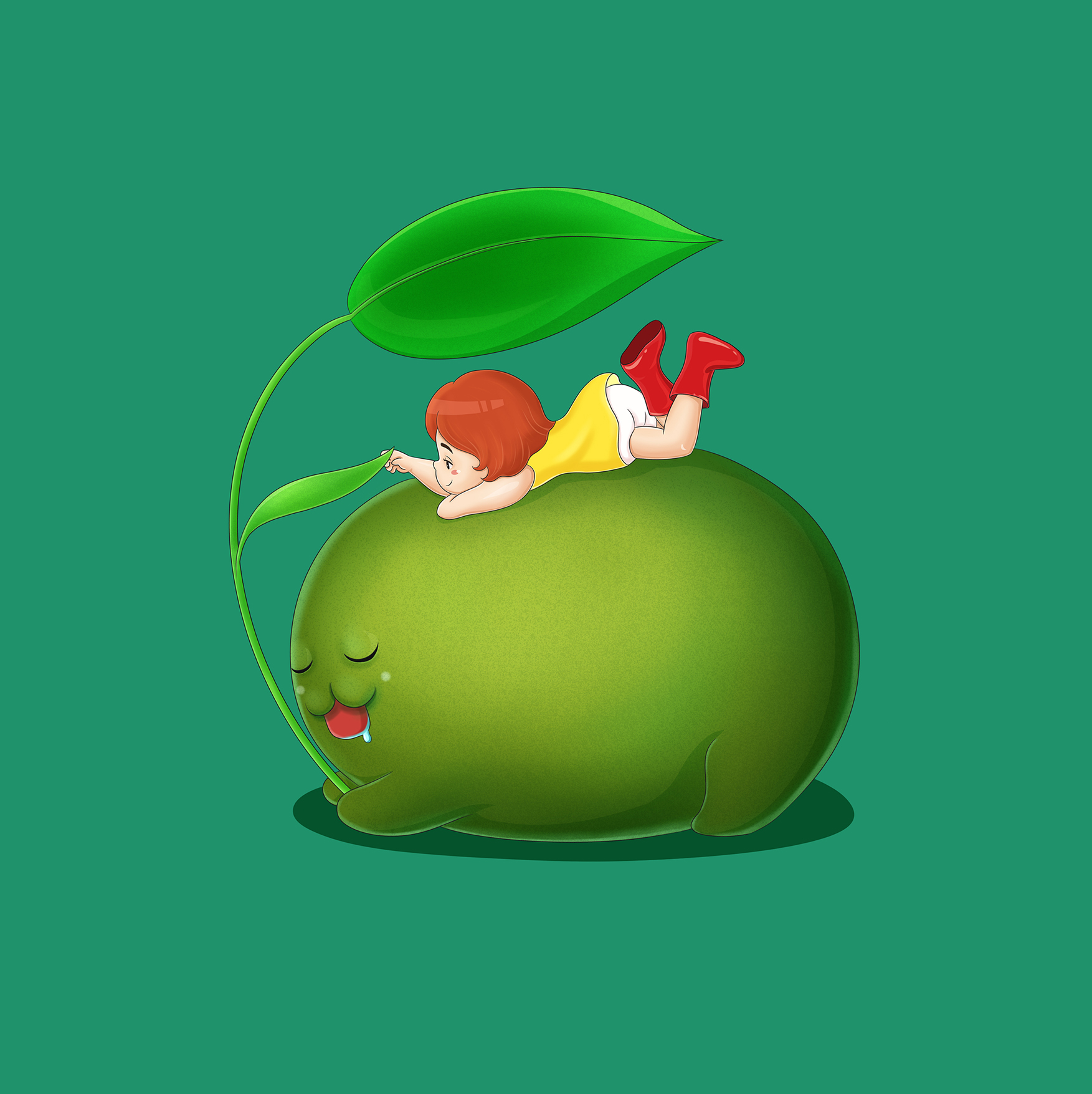 拇指姑娘奇异莓品牌插画设计