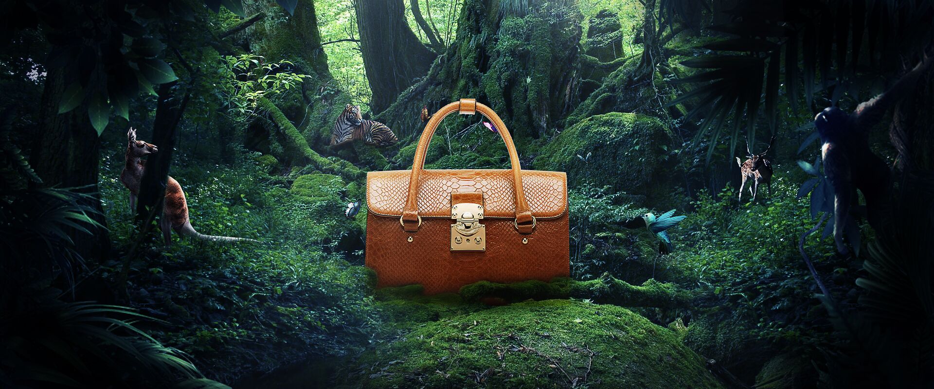 女生手提包电商创意海报