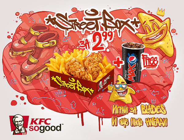 肯德基插画海报