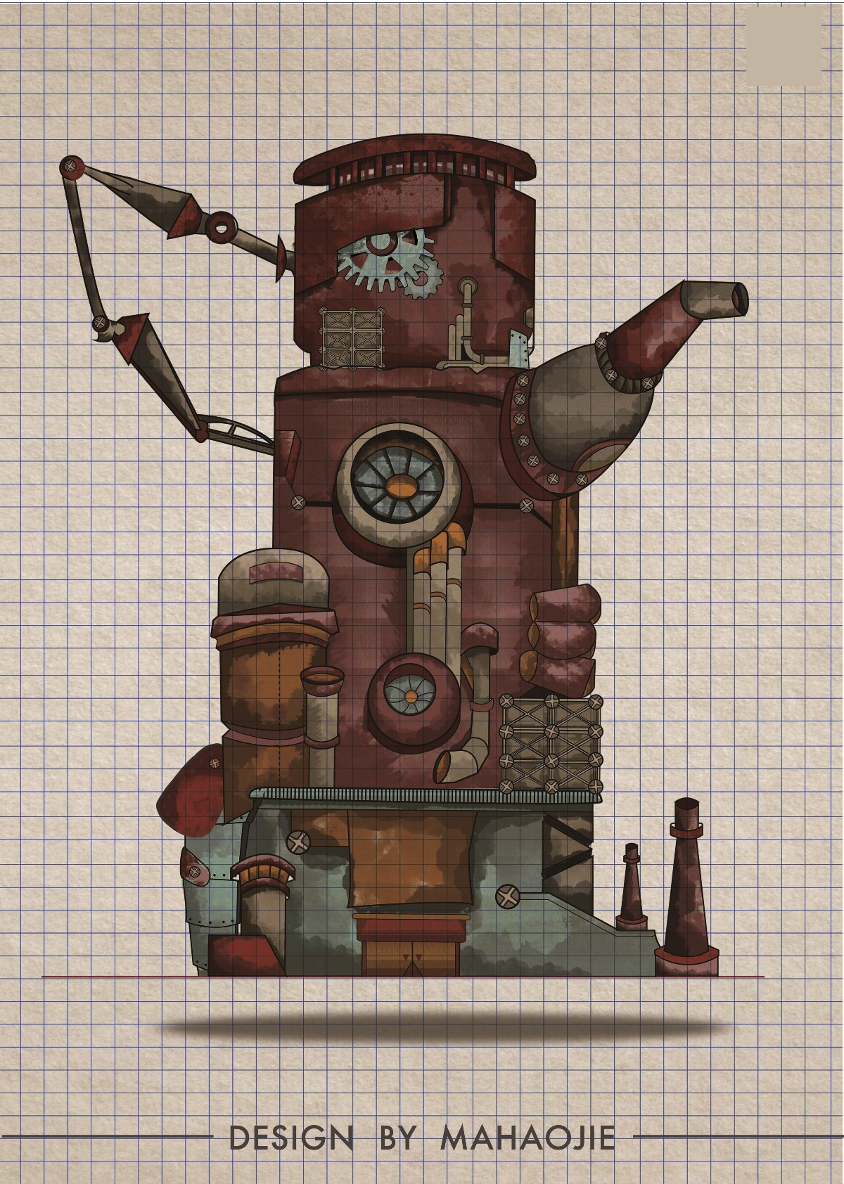 蒸汽朋克幻境插画