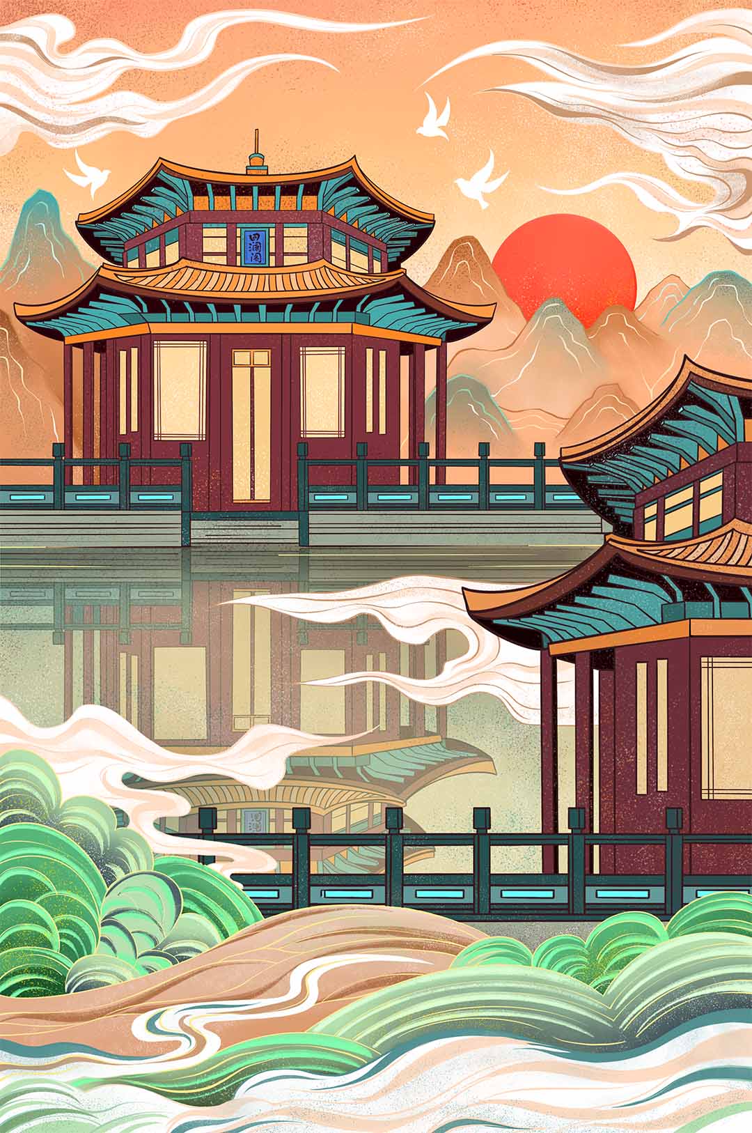 青岛插图与国潮的设计-古田路9号-品牌创意/版权保护平台