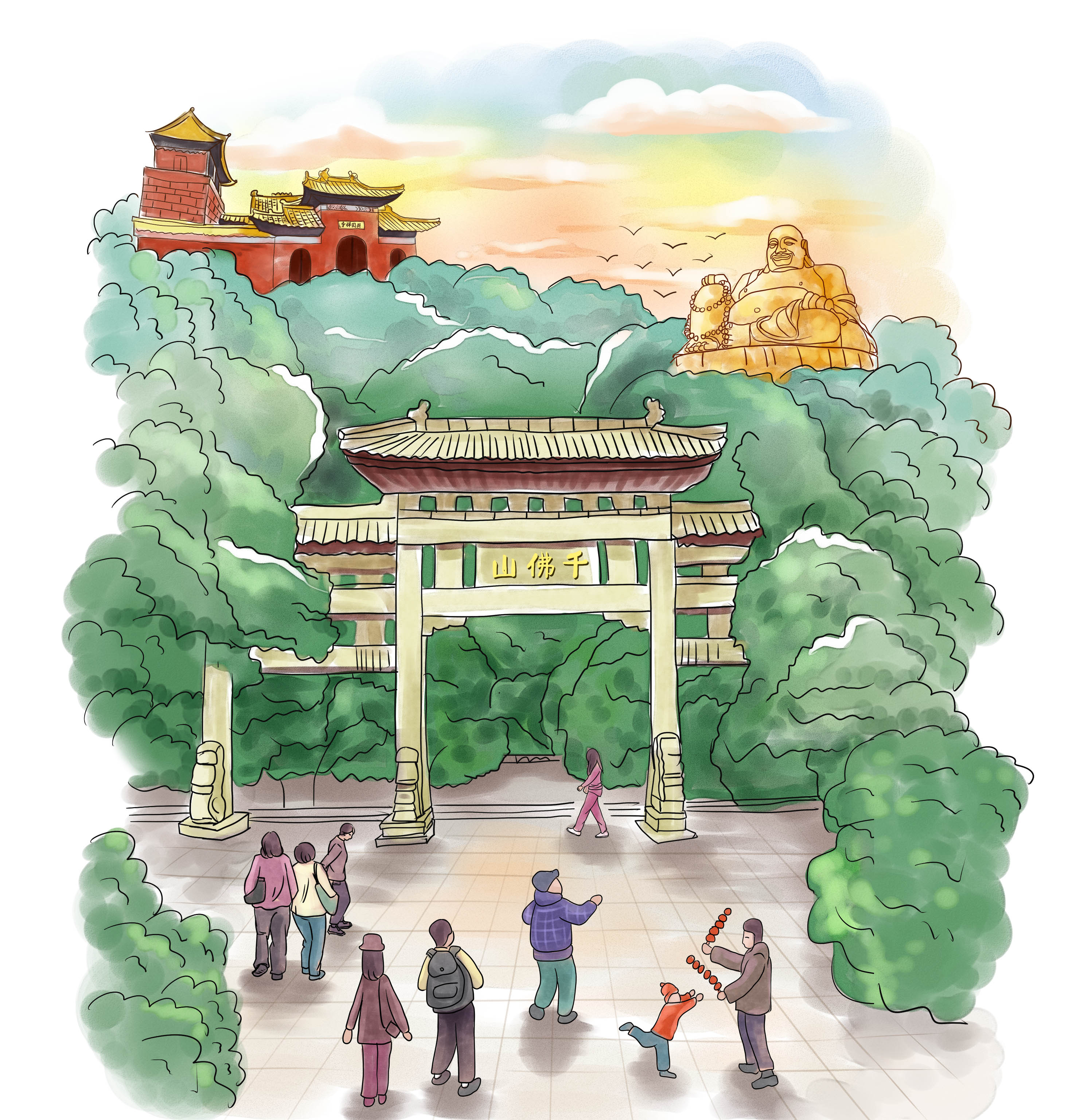 济南泉城广场一镜到底