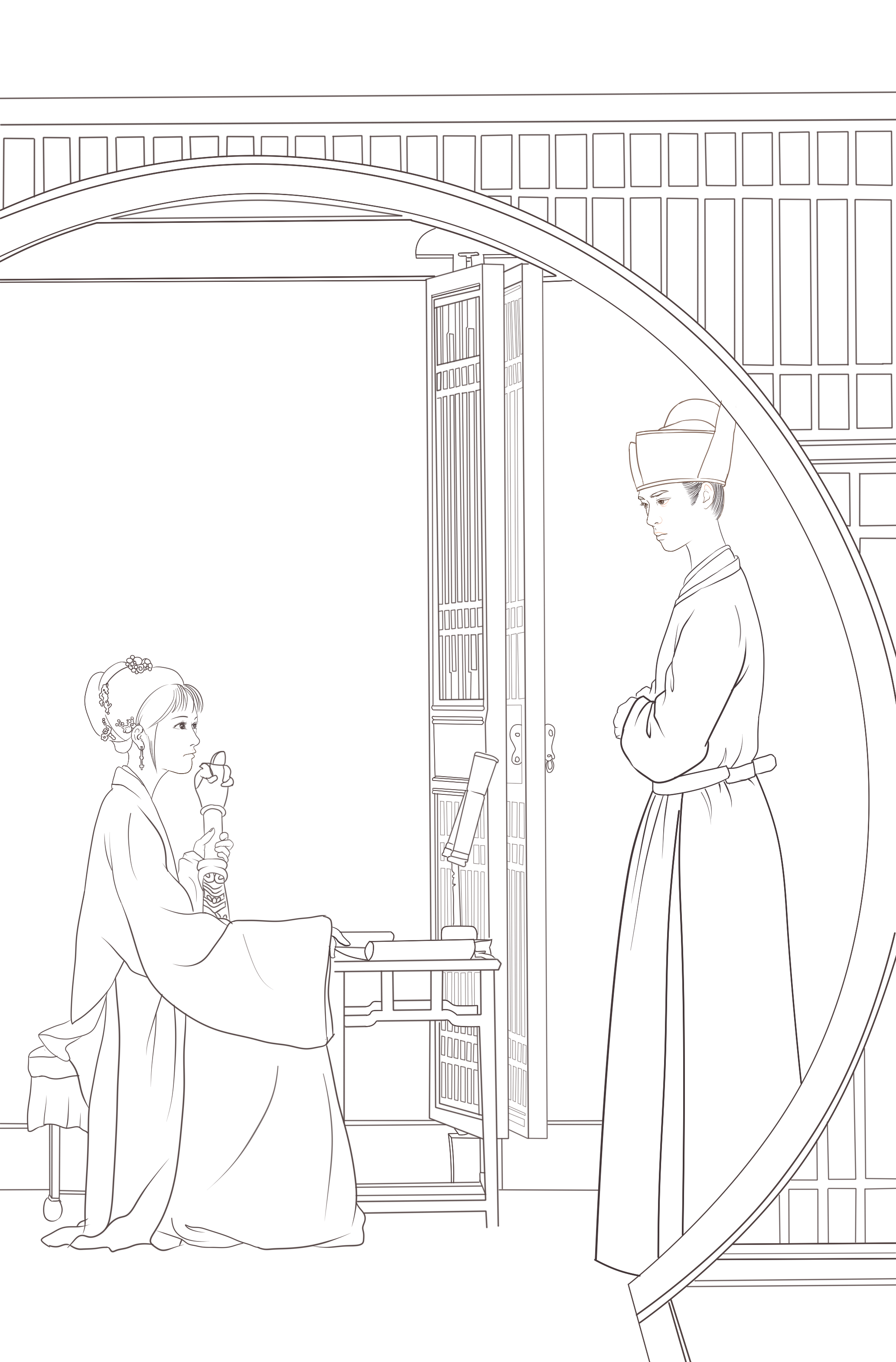 清平乐人物剧照手绘插画练习