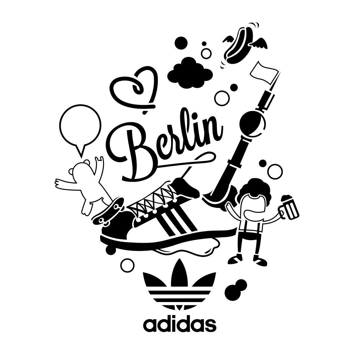 adidasshowroomopening阿迪达斯陈列室开幕插画