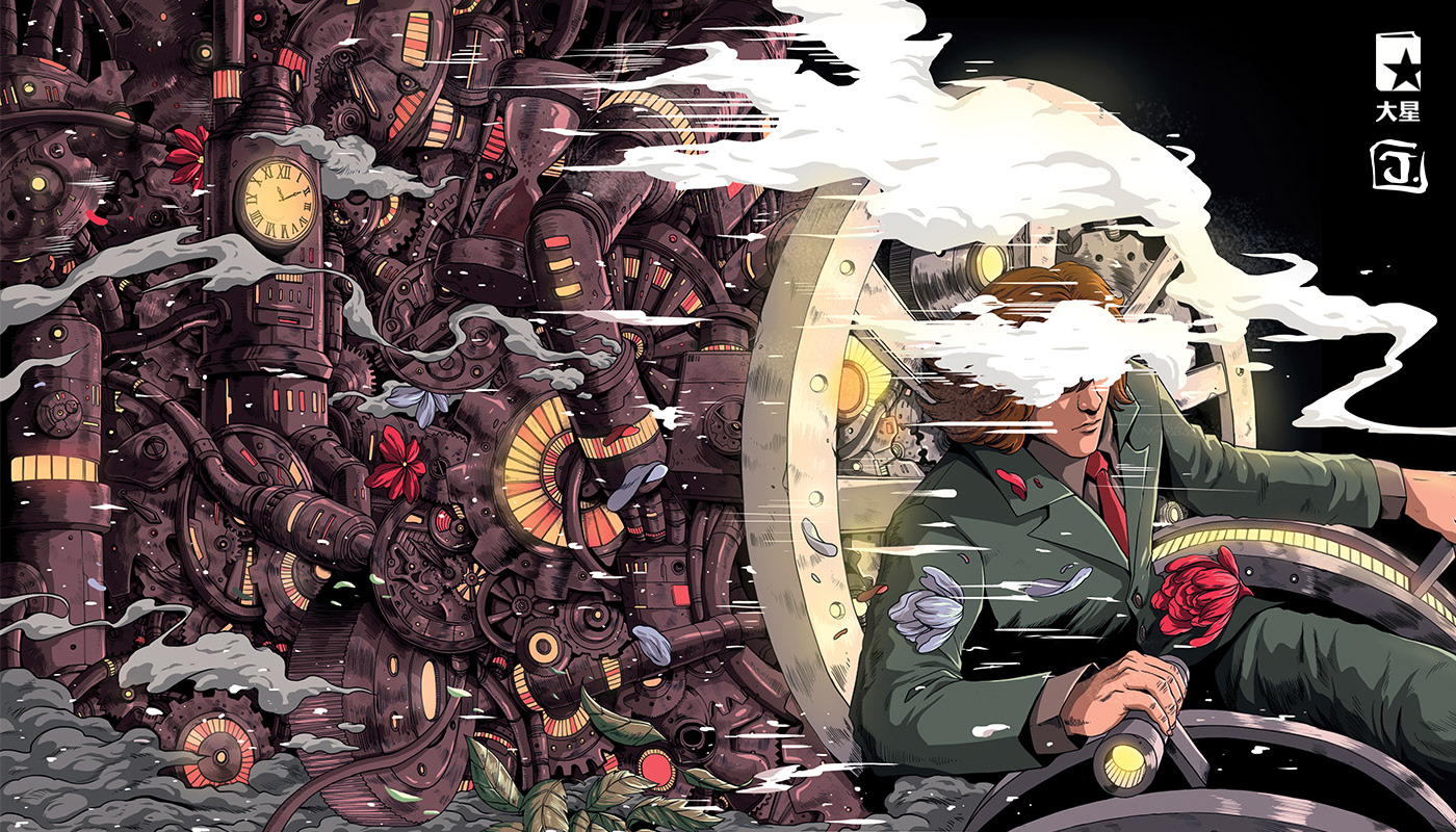 thetimemachineillustration时间机器插画