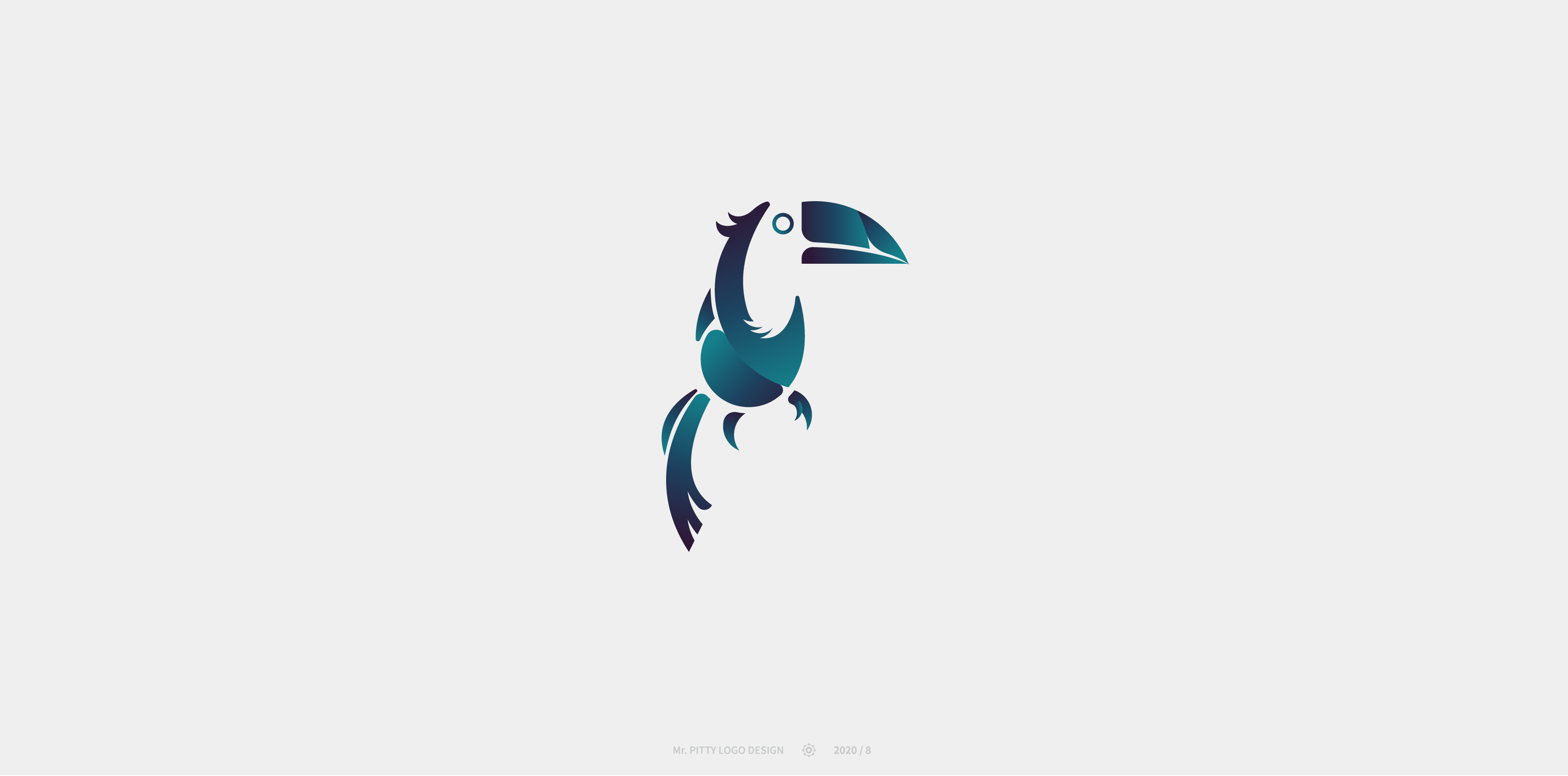 一组动物图形渐变logo