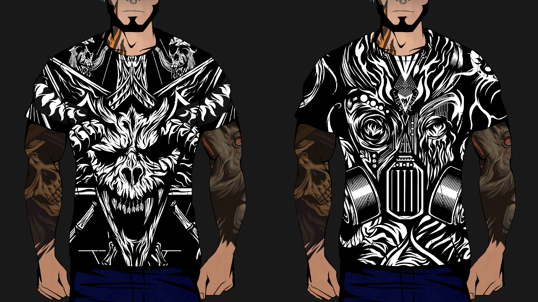 金属风格插画设计