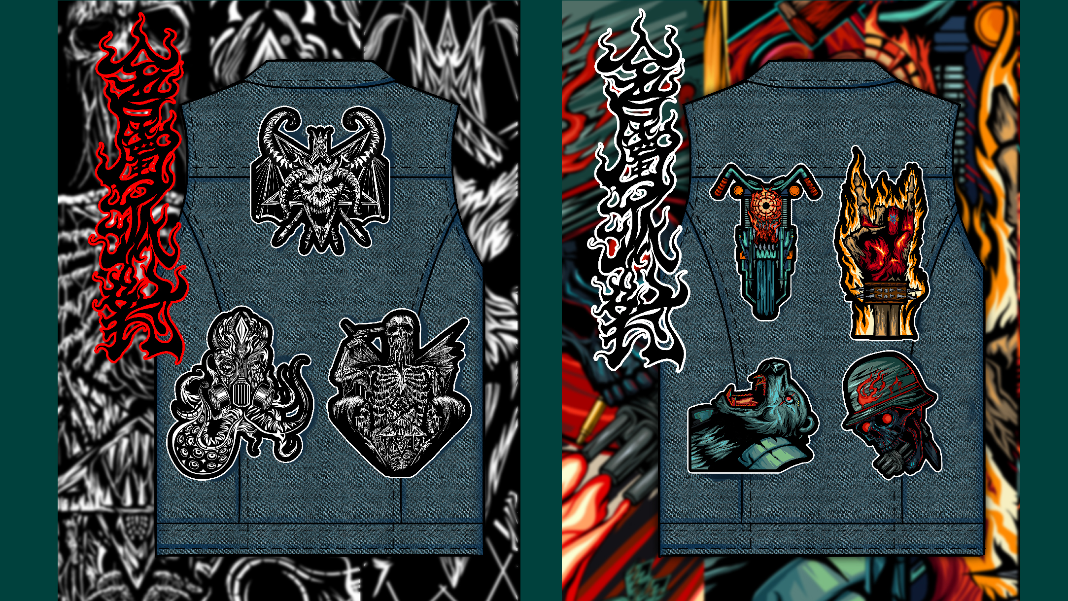 金属风格插画设计