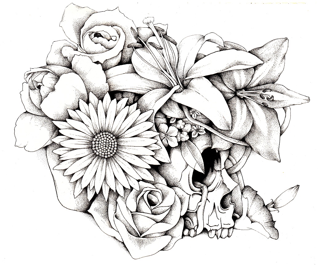 骷髅与花,生与死,美与恶评论关注福建省  |  厦门市绘画/插画师啊弟