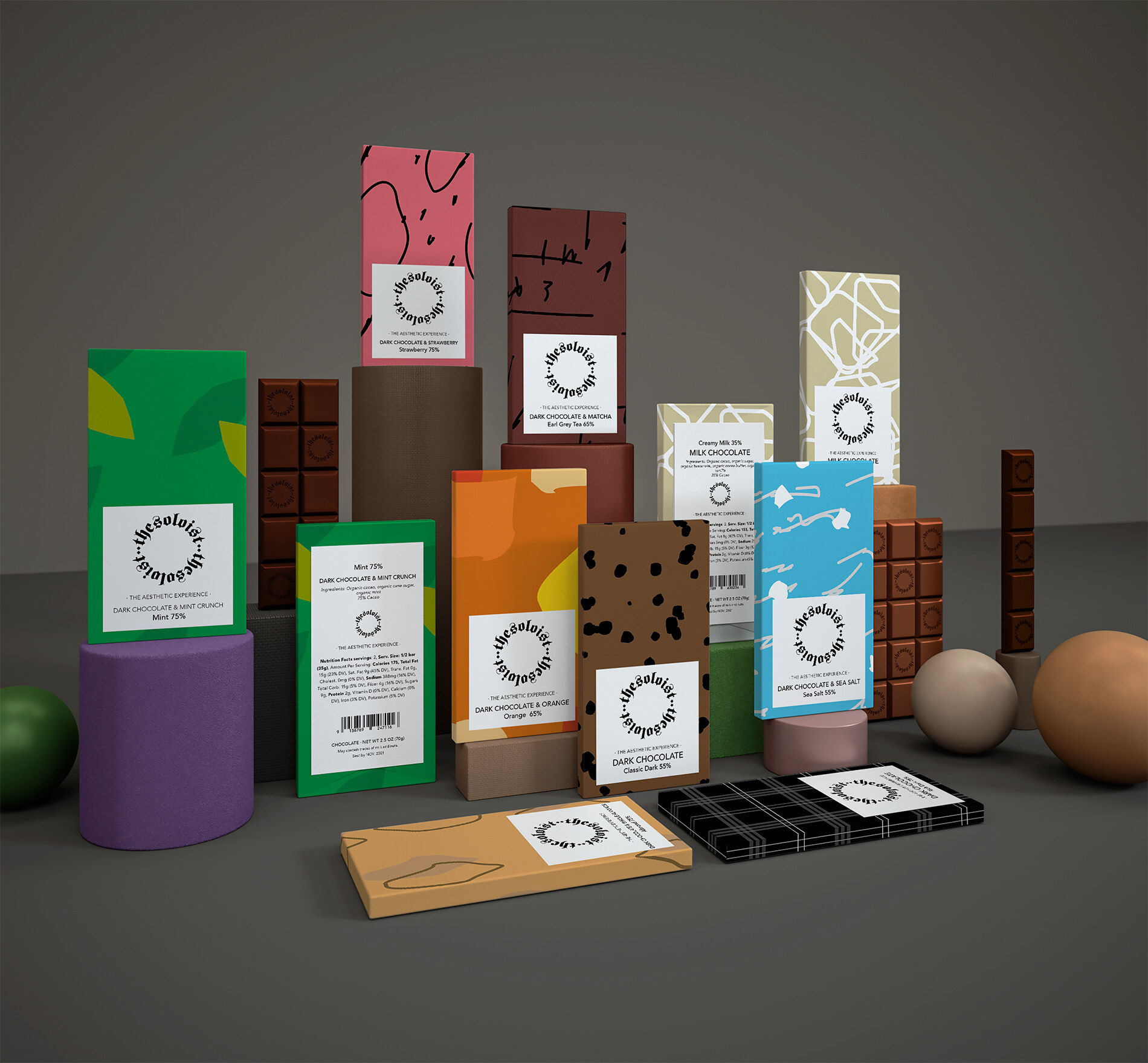 概念集合一独奏者巧克力品牌及包装设计