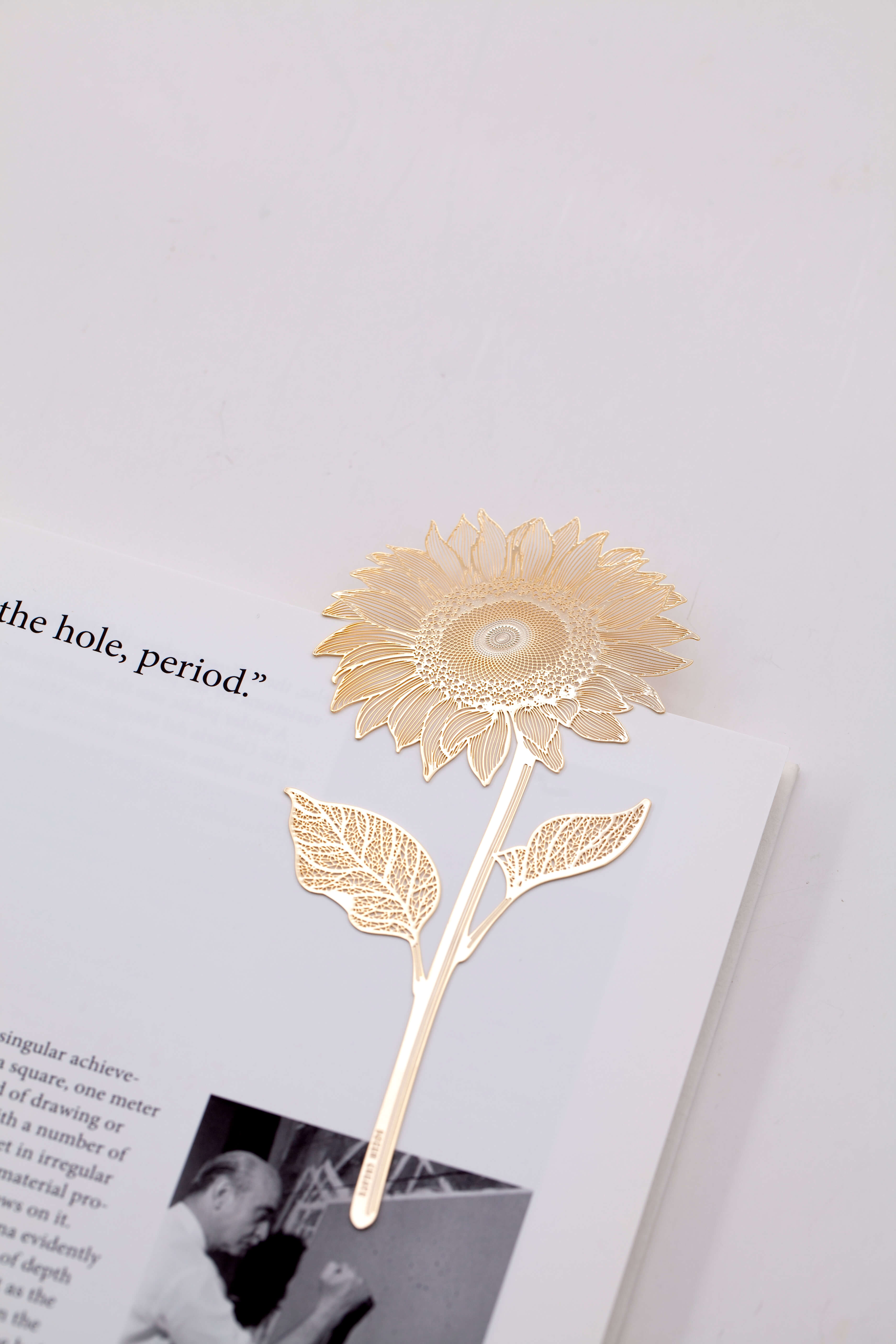 手心里向日葵书签