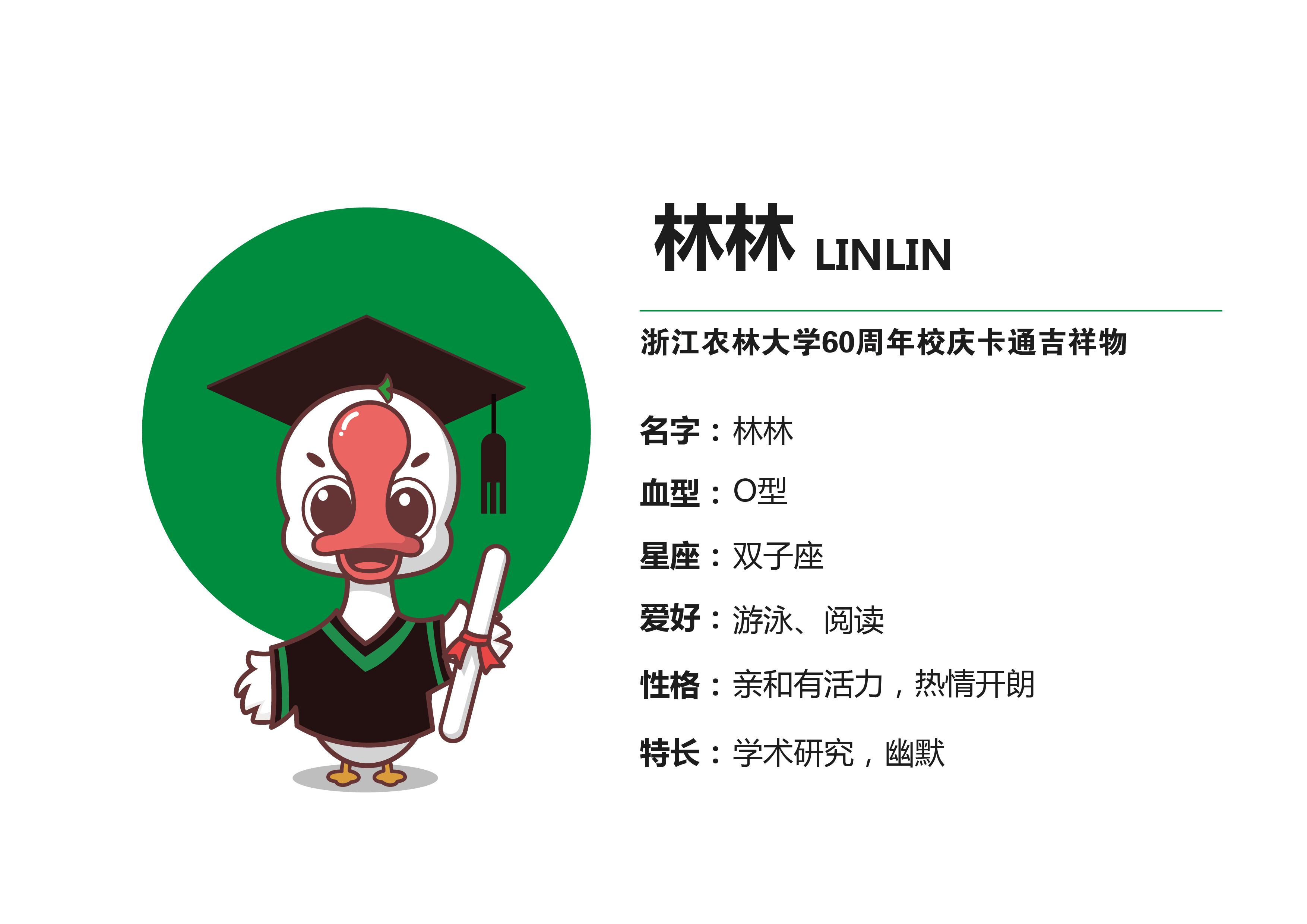 浙江农林大学60周年校庆吉祥物设计浙江省  |  杭州市品牌设计师川行
