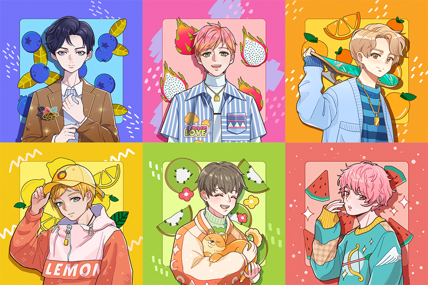 插画作品水果少年同盟