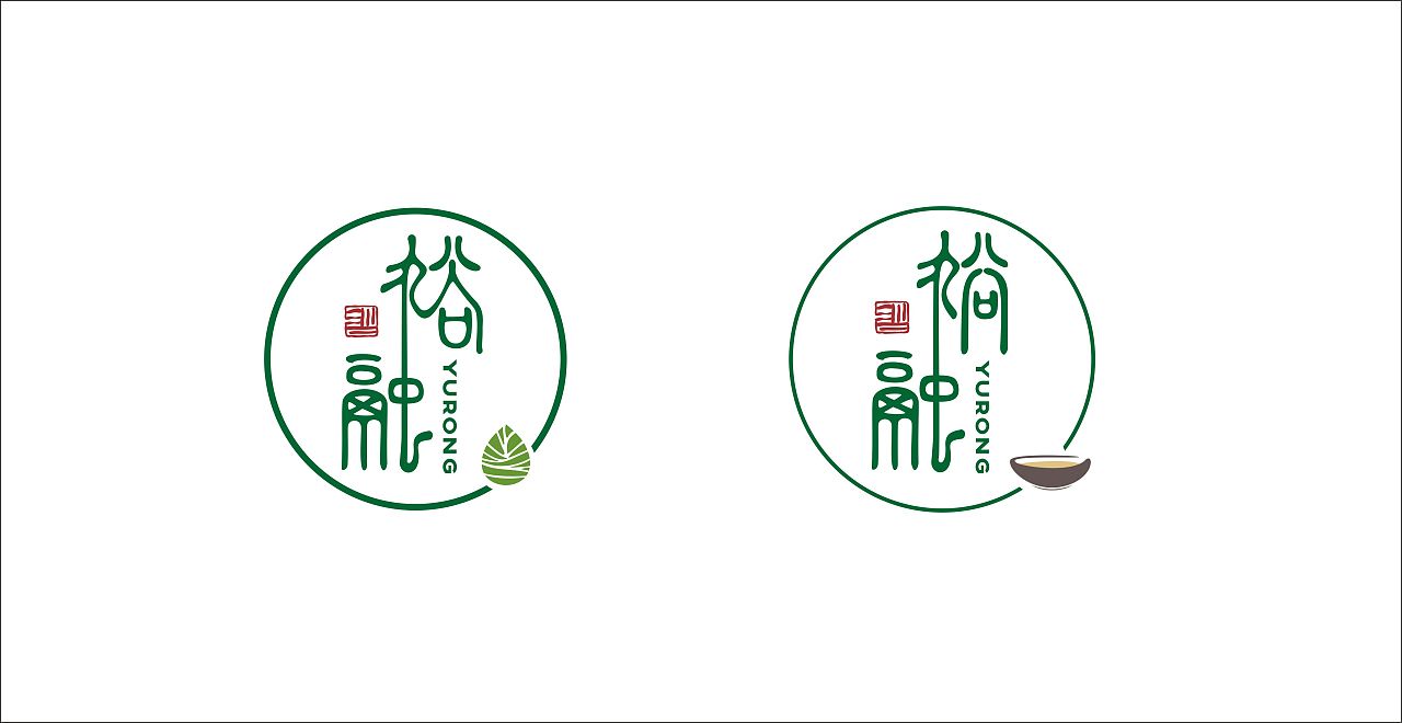 春共山中采香宜杯中现裕融茶国风logo设计