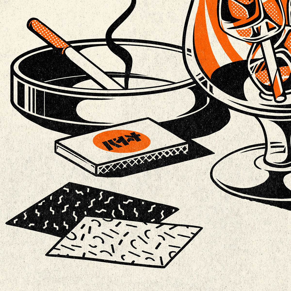 法国插画工作室paihemestudio插画作品91scocktail版画