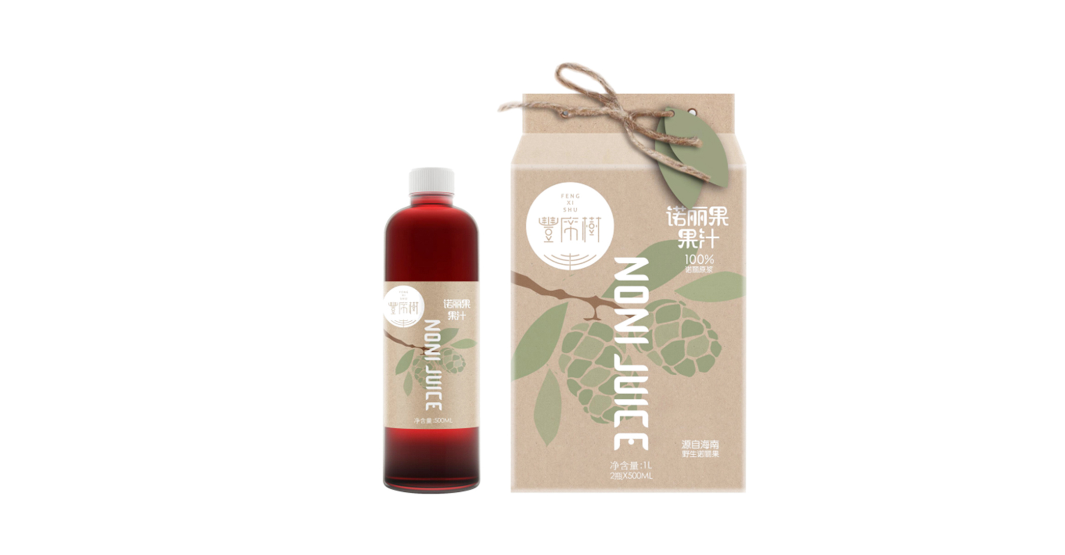 丰席树诺丽果果汁包装设计