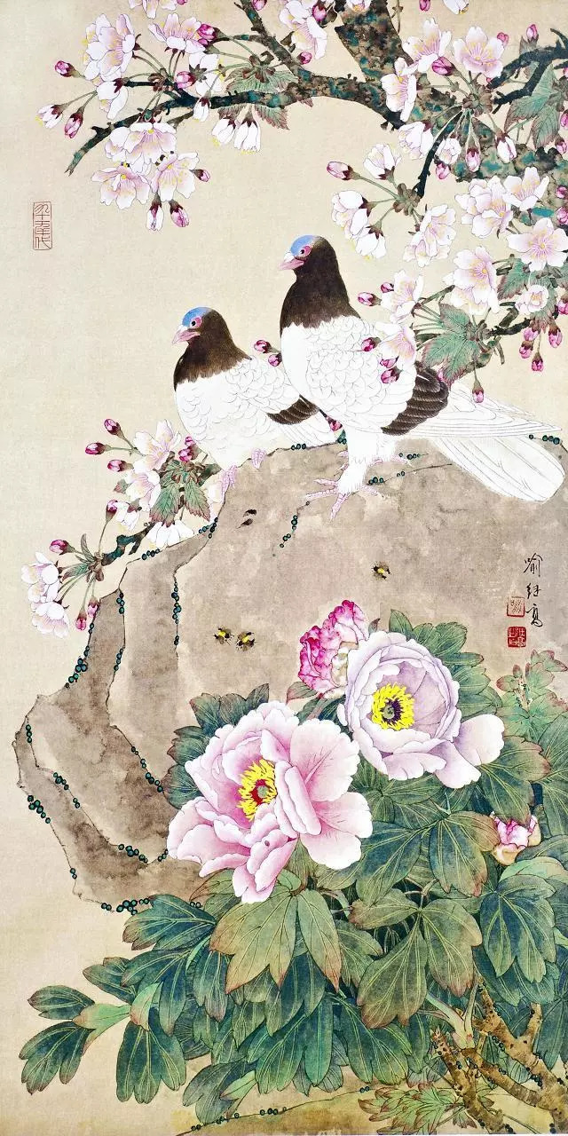 适合商业包装设计的花鸟工笔画-古田路9号-品牌创意/版权保护平台