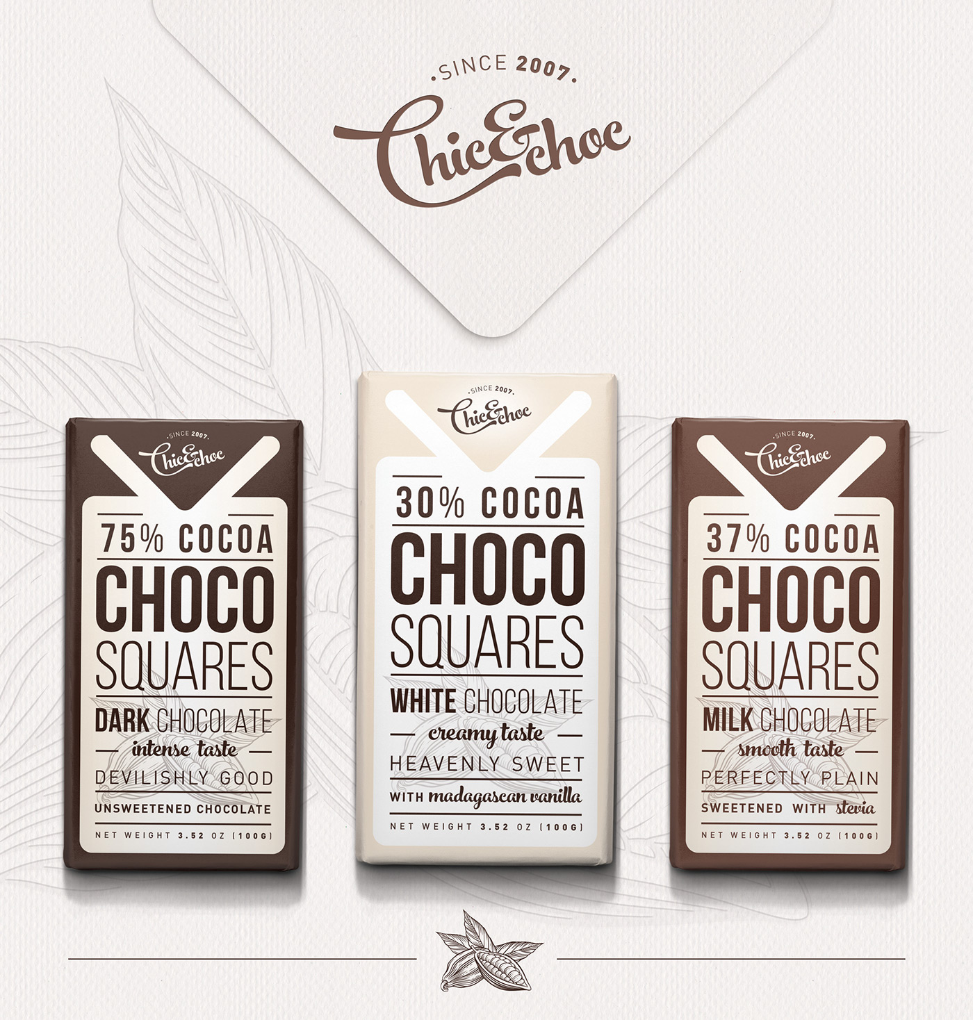 chicchocorganicchocolate有机巧克力的标签设计