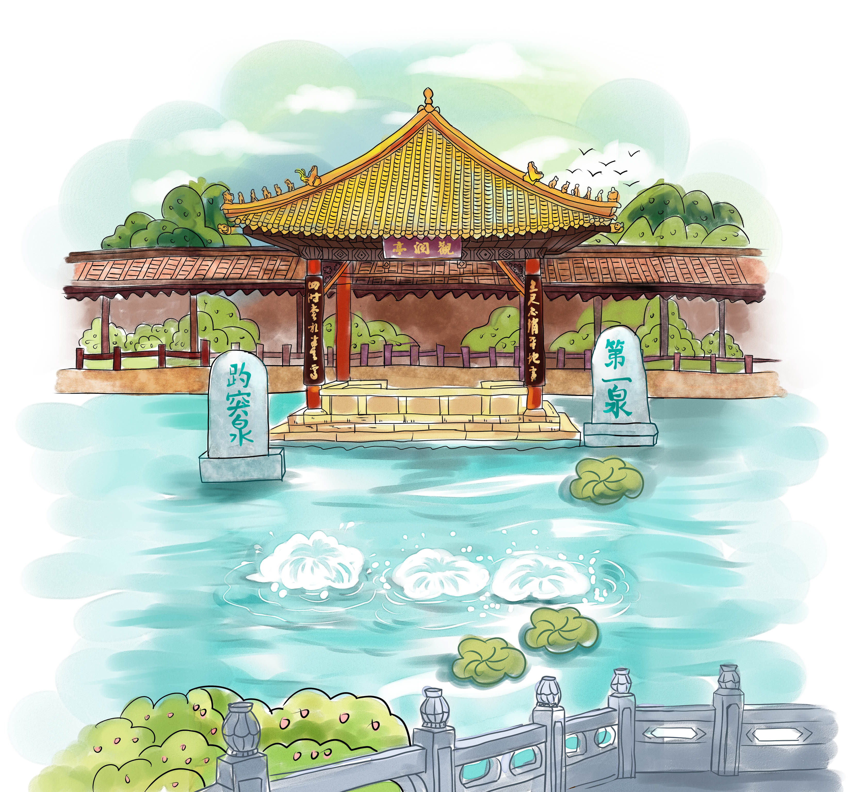 济南泉城广场一镜到底