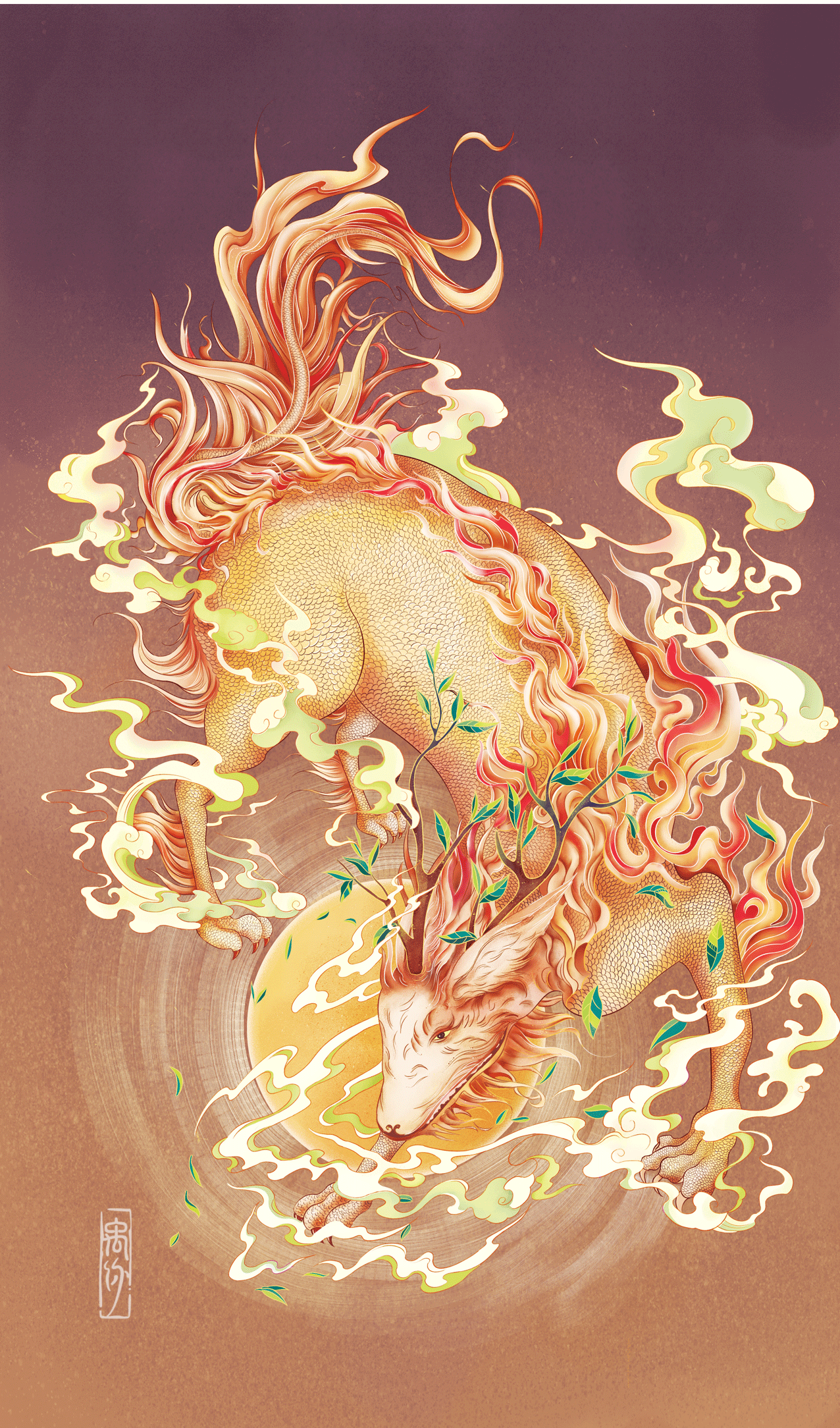 上古神兽白泽丨商业插画设计