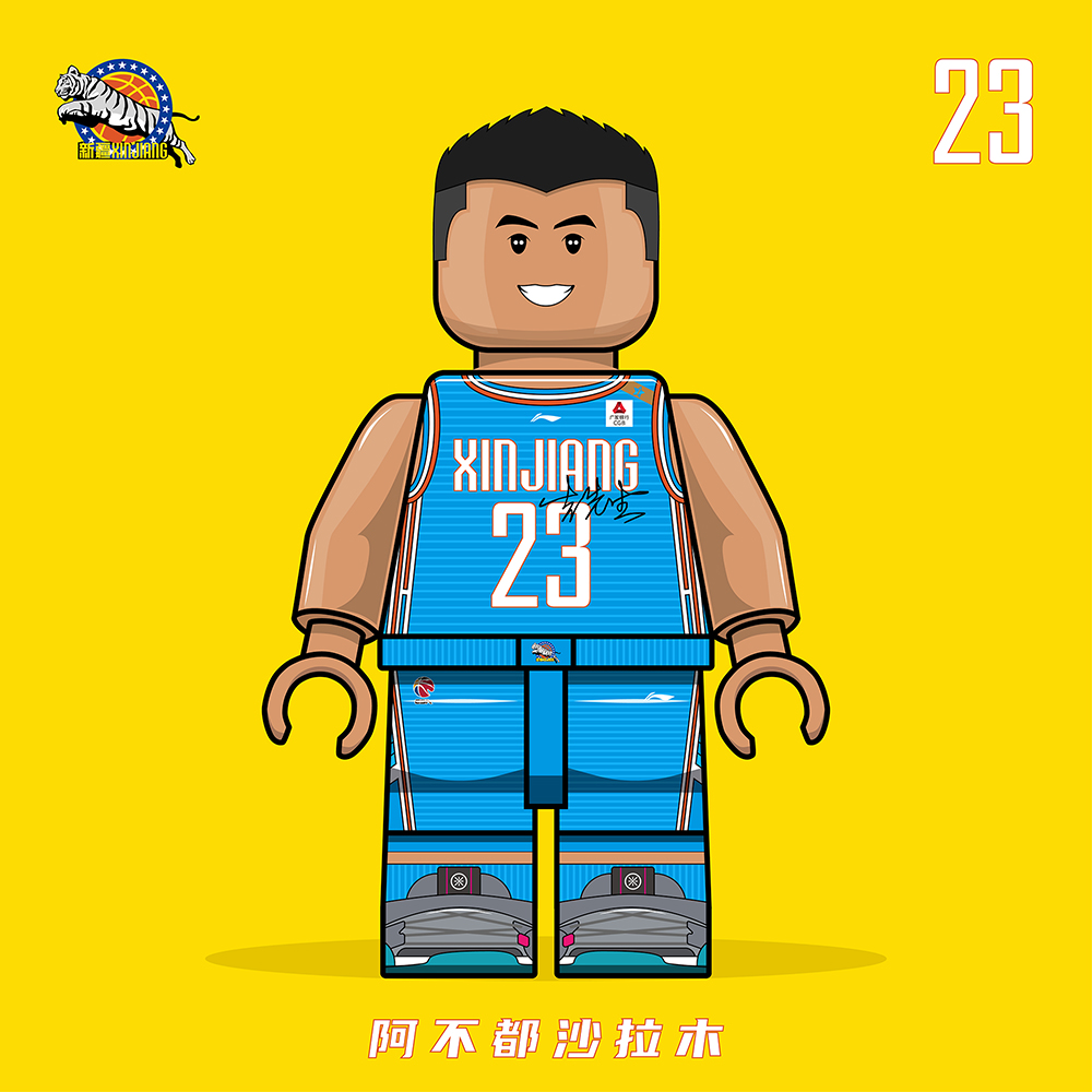 插画cba联赛乐高人效果part1