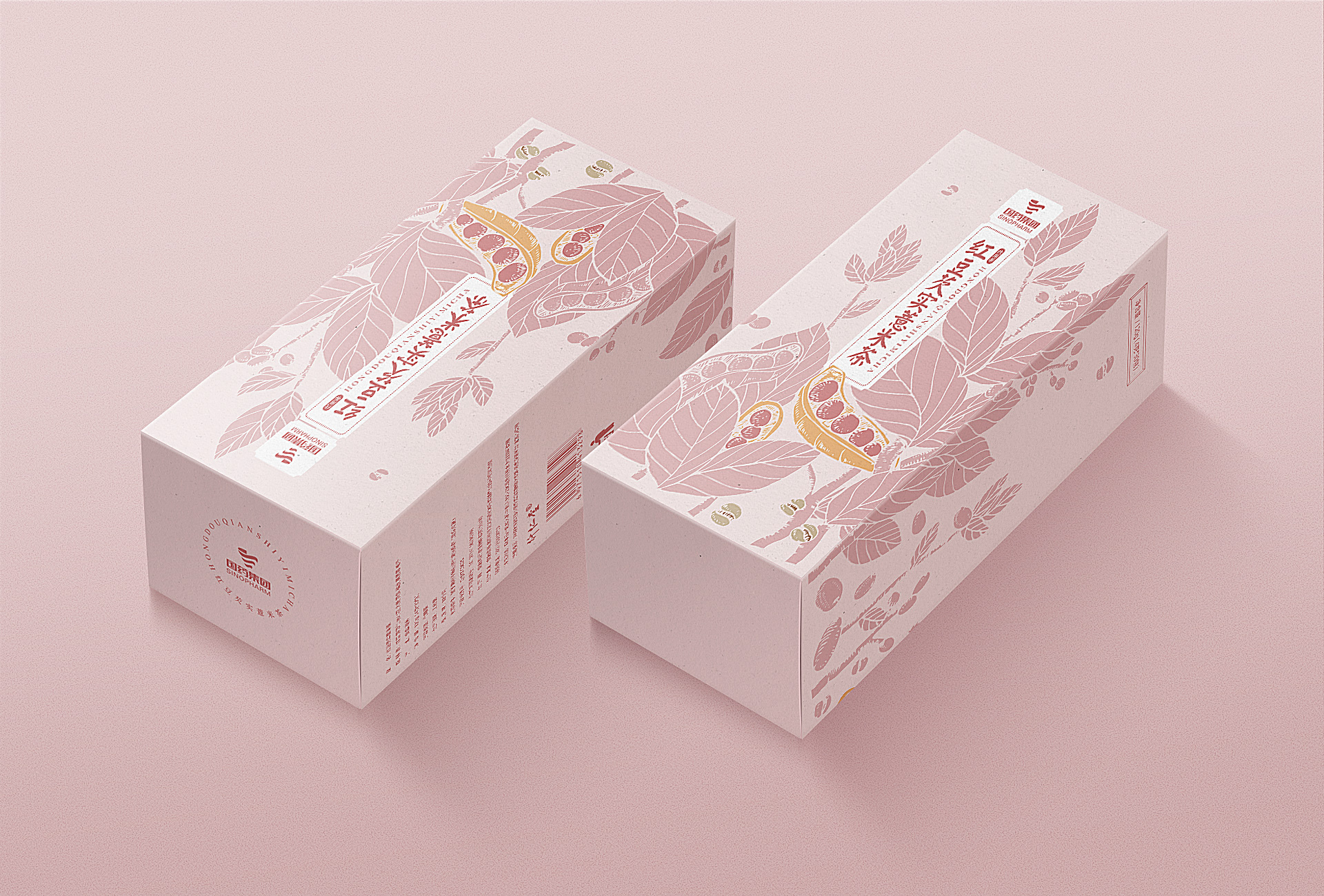 四款手绘花茶系列包装设计