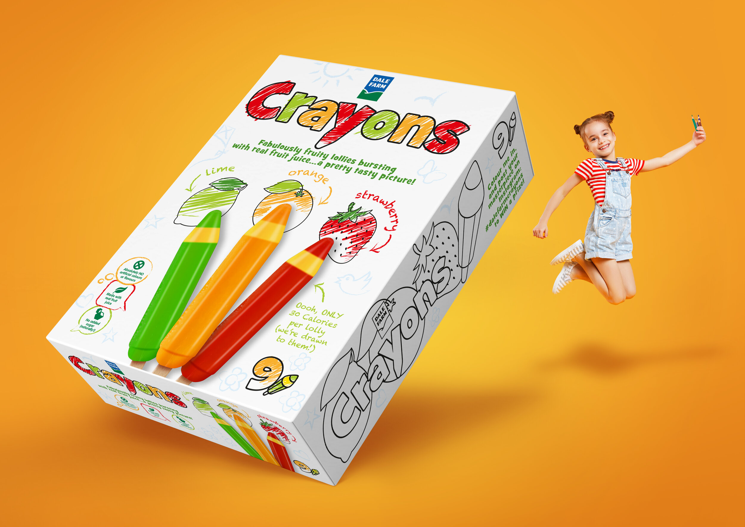 儿童冰棍蜡笔包装设计