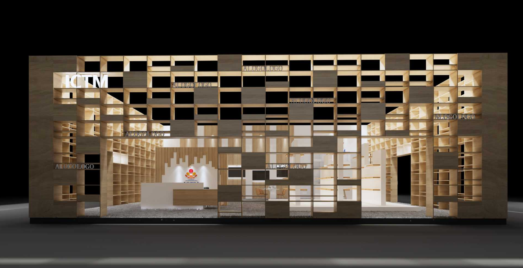 木结构展台设计格子格子一浅品牌策略