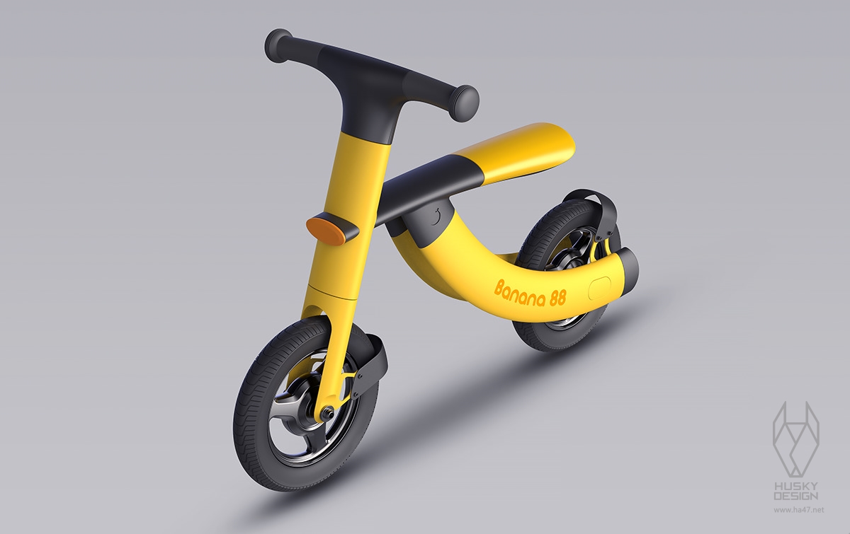 广州哈士奇产品设计公司作品香蕉88亲子电动折叠车