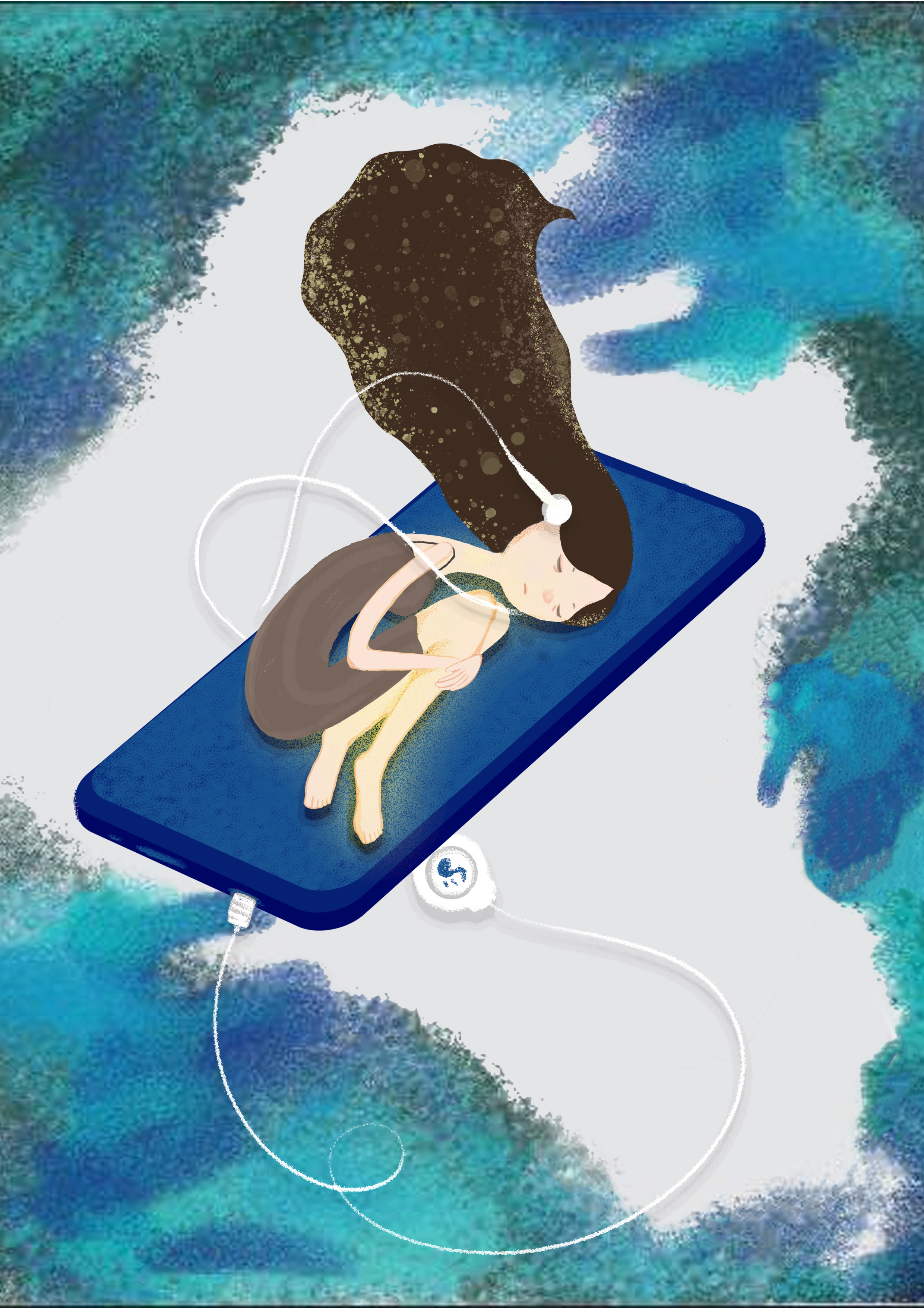 亲爱的抑郁症系列插画设计