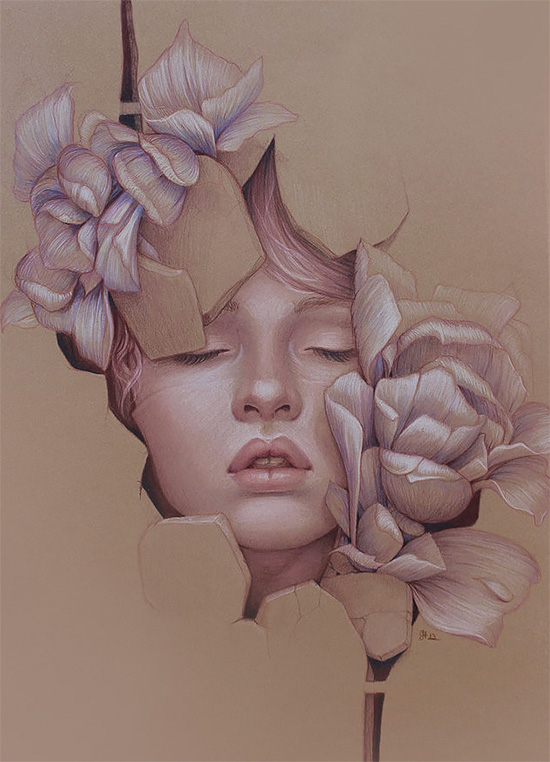 beautifulpencilportraitsbyjenniferhealy彩绘素描插画设计