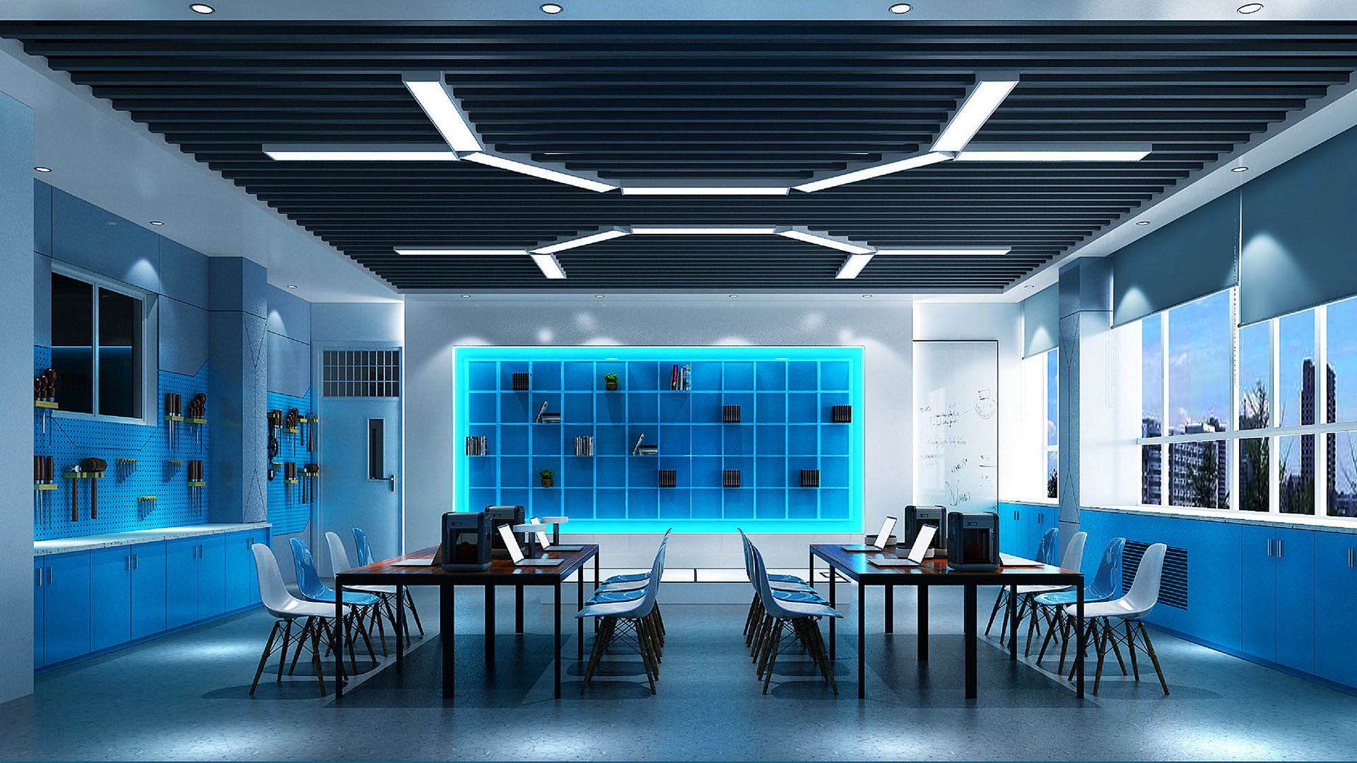 济南外国语学校创客空间装修设计太歌装饰空间设计机构