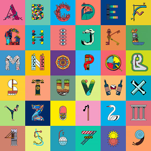 36daysoftype字母字体创意设计