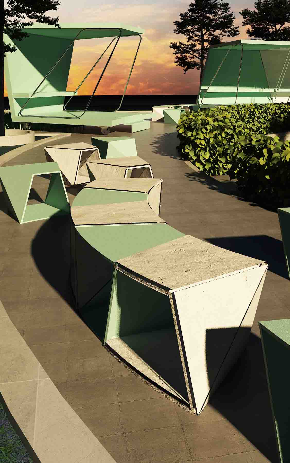 老人活动空间公共装置设计