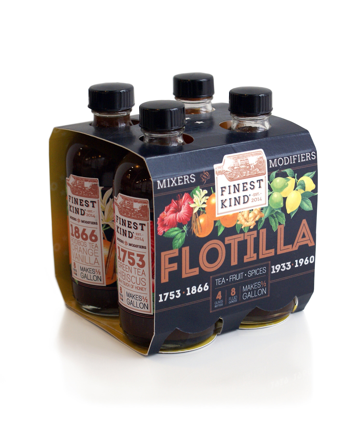 标志图案和水果水彩画