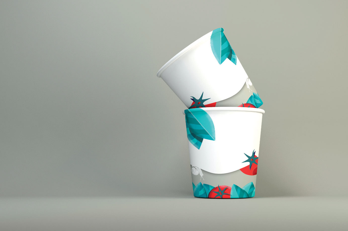 paper cup design 纸杯插画设计-古田路9号-品牌创意/版权保护平台