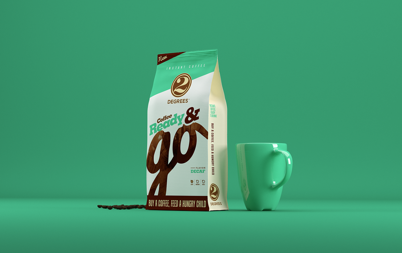 2degreescoffeereadygo咖啡豆包装设计