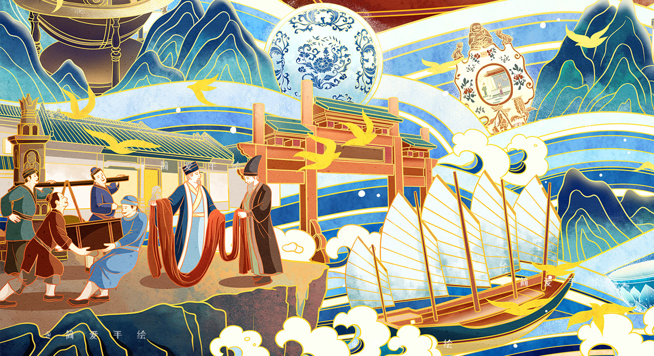 丝绸之路系列插画