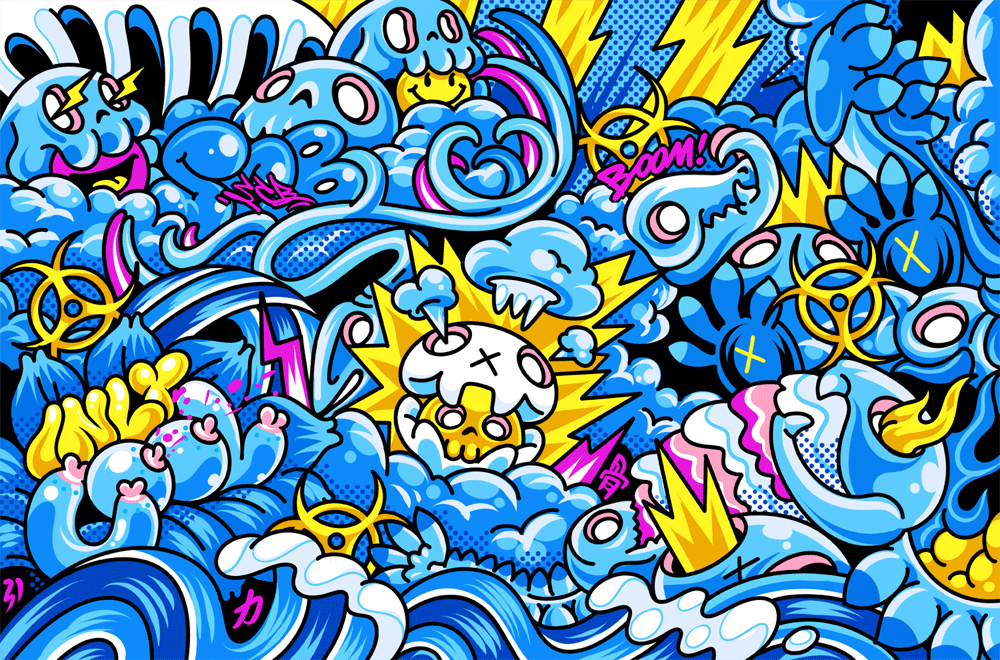 inlycool潮玩scb联名海报