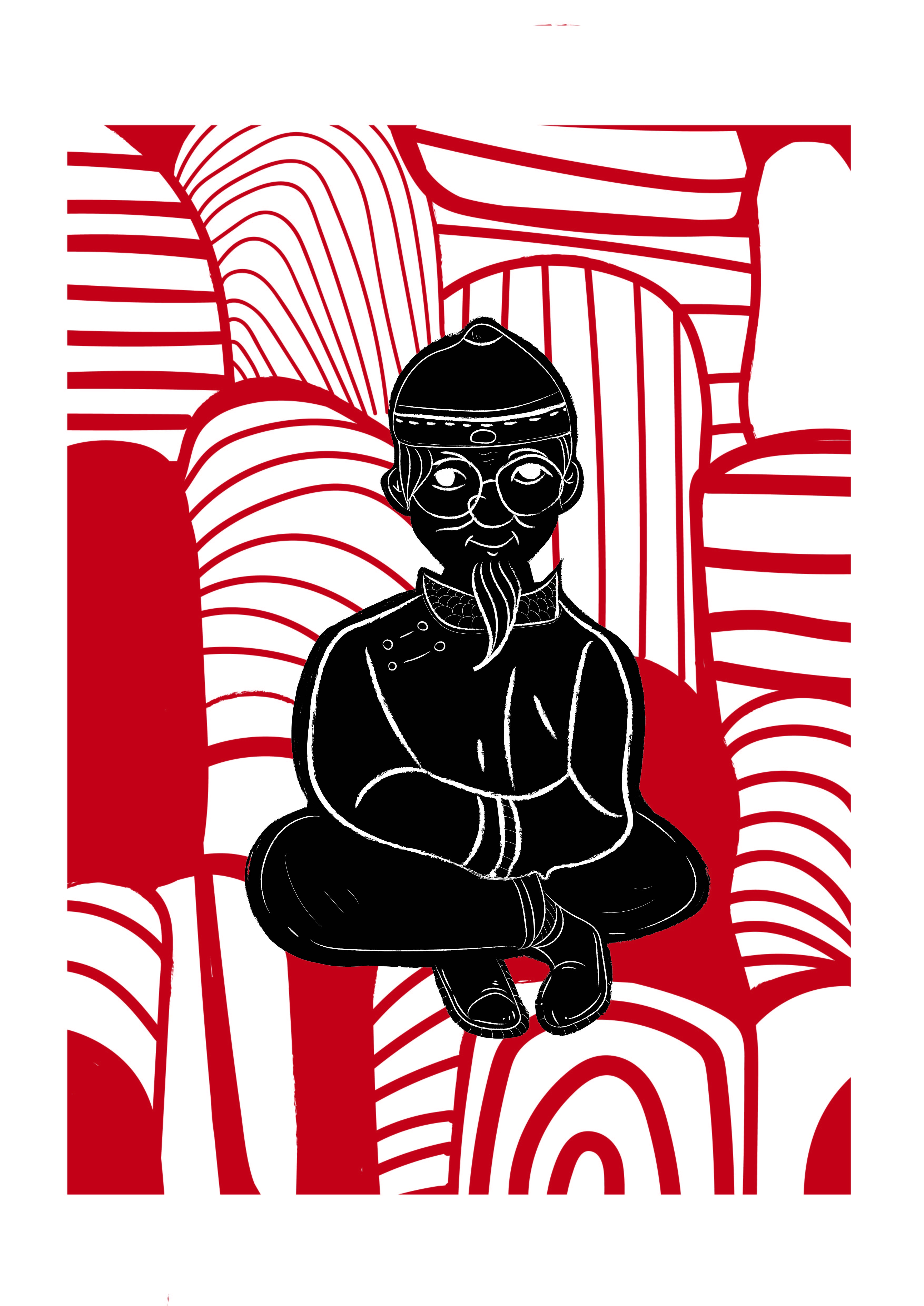 创意说明:尺度-海报设计的创意来源于尺幅千里与度外之人这两个成语