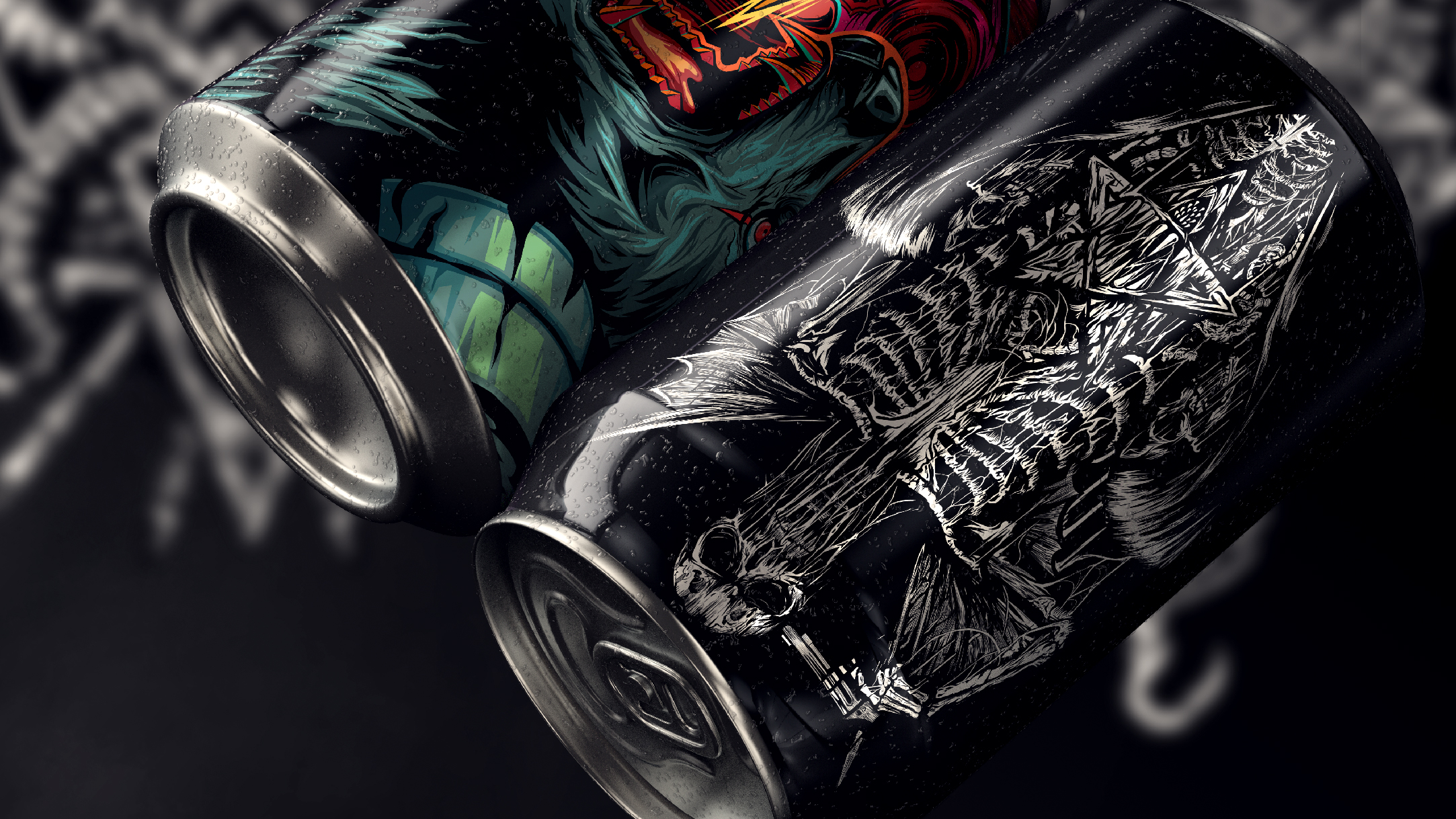 金属风格插画设计