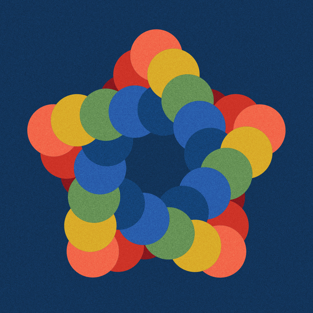 图形艺术家mwmgraphics的复古配色与秩序循环