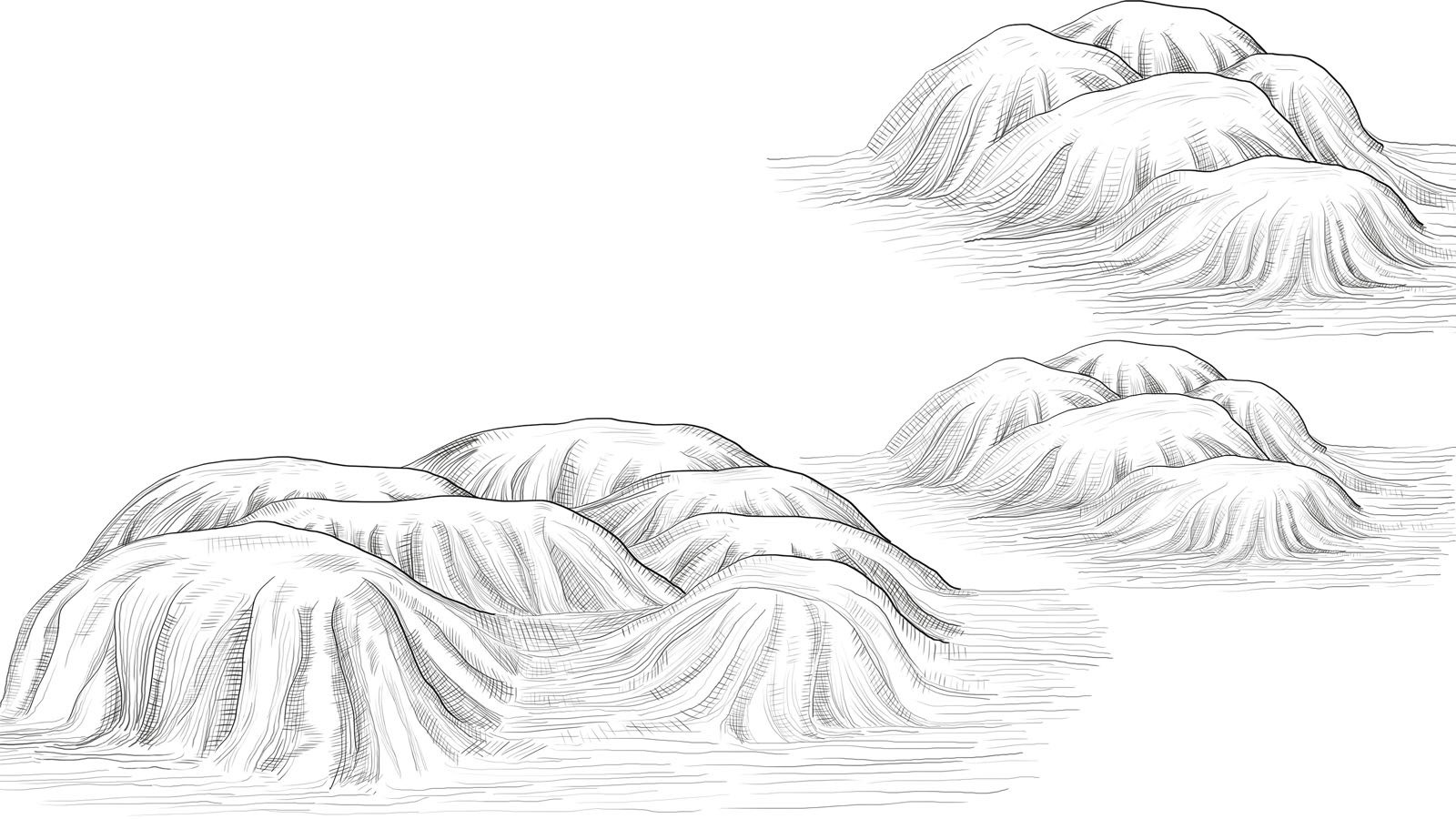 cn设计过程:用插画风格,表现黄土高原地貌洛川苹果,从专业品牌角度