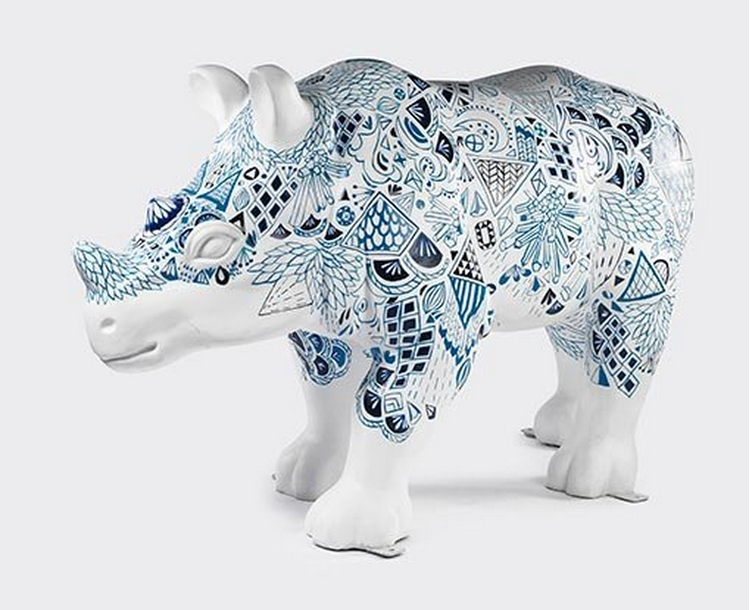 wild rhinos - porcelain rhino 陶瓷犀牛设计-古田路9号-品牌创意