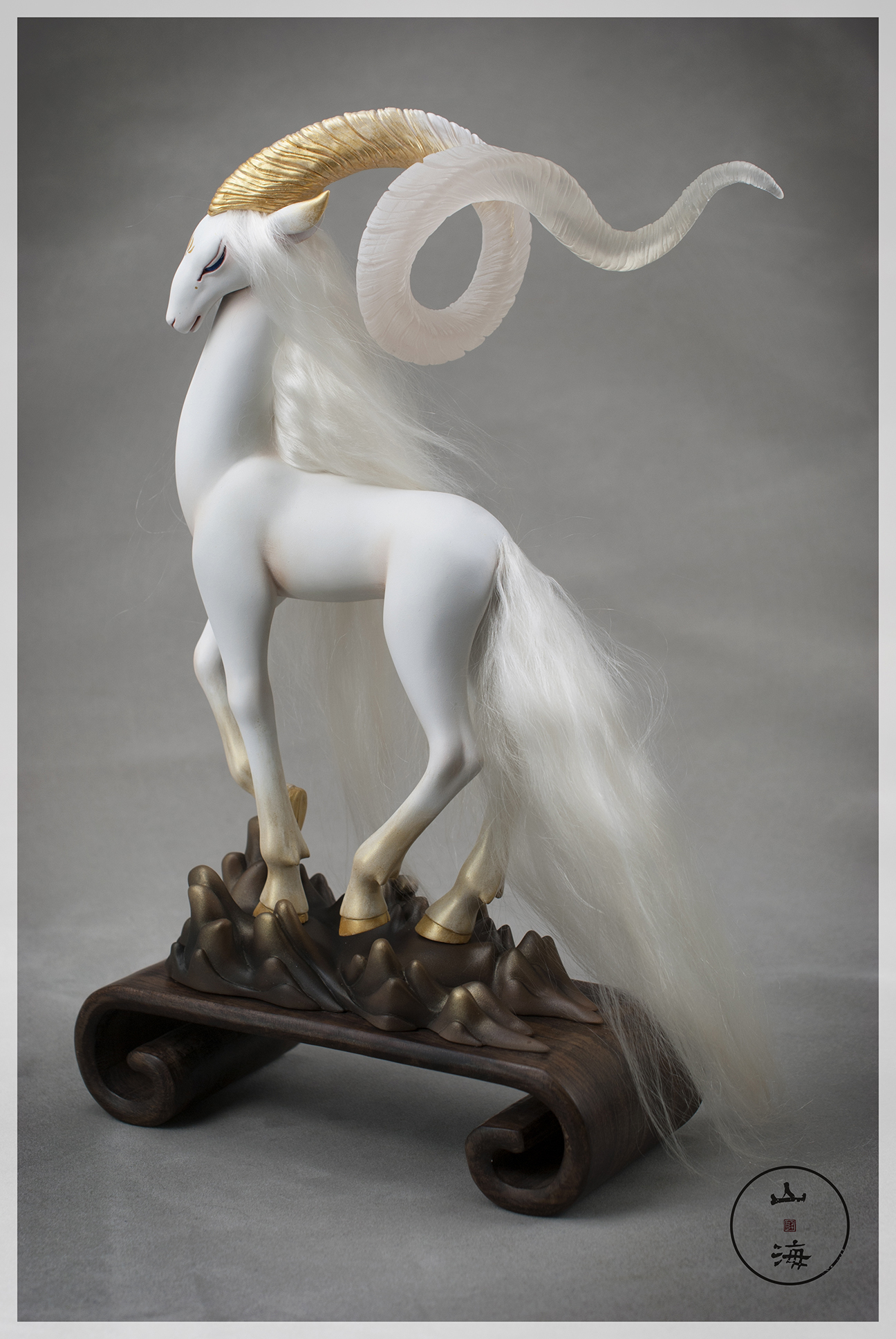 国风原创手办雕塑山海系列作品白泽